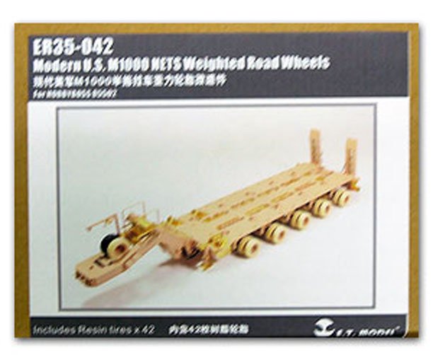 1/35 Modern US M1000 HET Semi-Trailer Weighted Wheels (42 pcs) - Click Image to Close