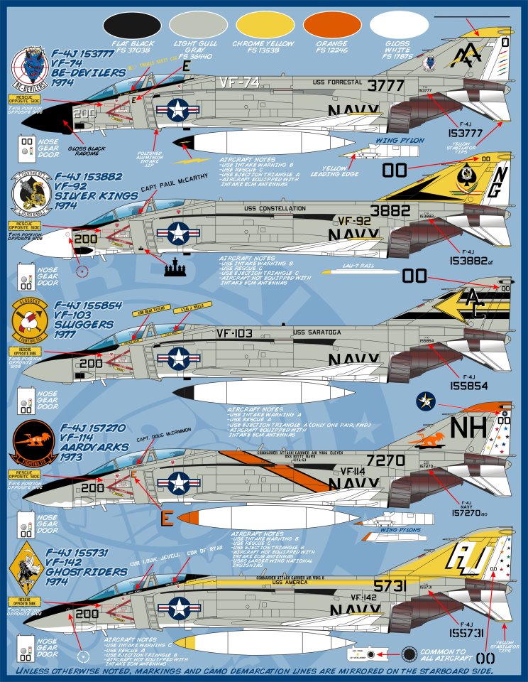 1/48 F-4J/N Phantom II, Air Wing All-Stars Part.1 - Click Image to Close