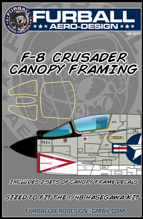 1/48 F-8 Crusader Canopy Framing - Click Image to Close