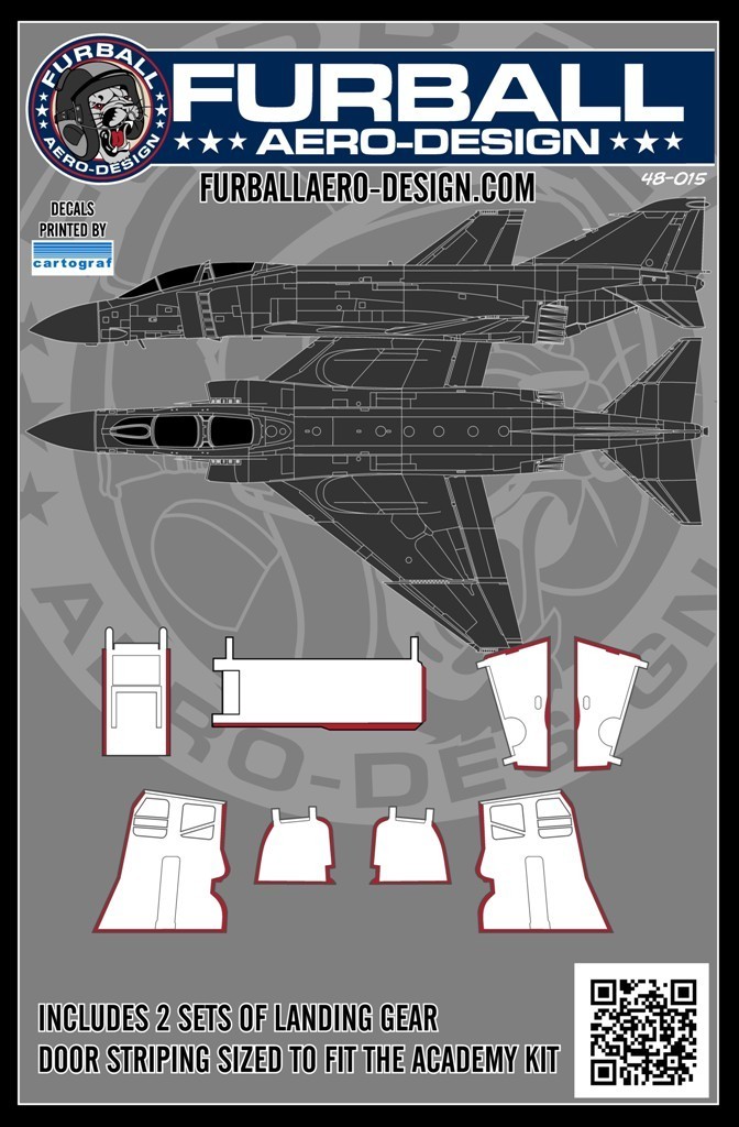 1/48 F-4 Landing Gear Door Striping Set for Academy Kit - Click Image to Close