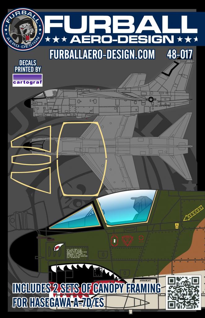 1/48 A-7D/E Corsair II Canopy Frames - Click Image to Close
