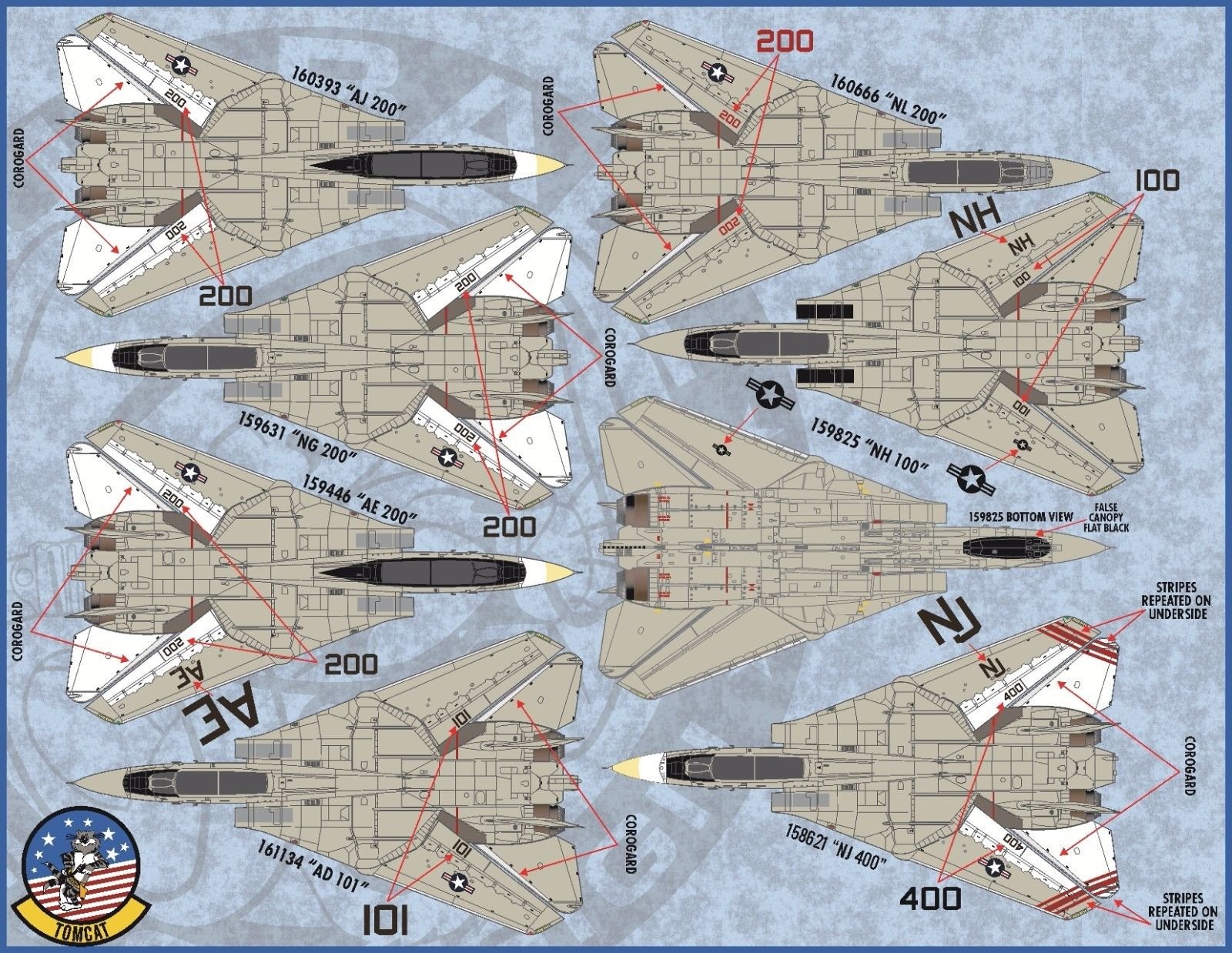 1/48 F-14A Tomcat, Air Wing All Stars Part.1 - Click Image to Close