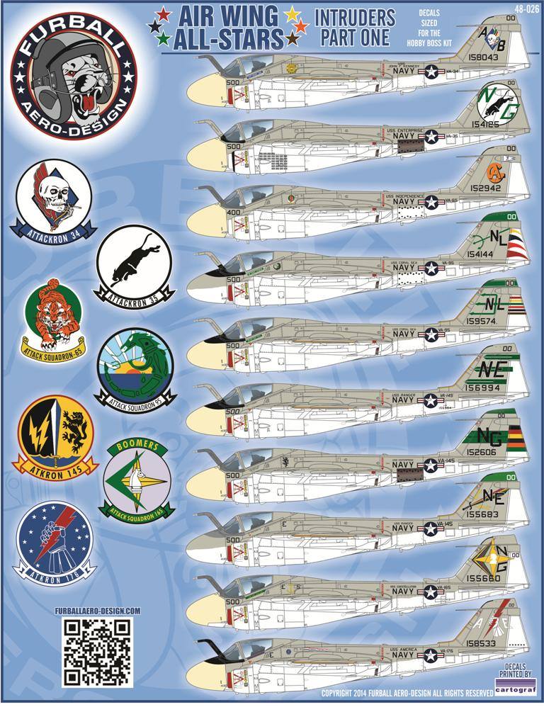 1/48 A-6A/E Intruder, Air Wing All Stars Part.1 - Click Image to Close