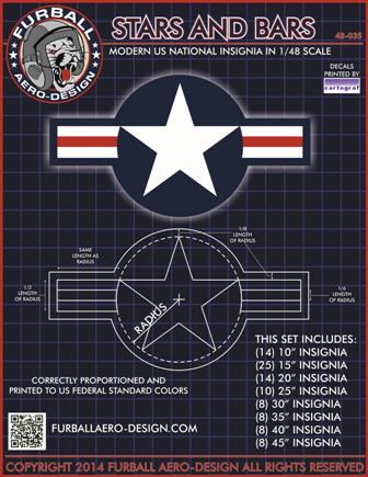 1/48 US National Insignia, Stars and Bars - Click Image to Close