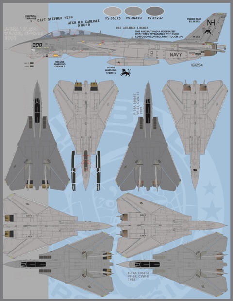 1/48 F-14A/B Tomcat, Air Wing All Stars Part.2 - Click Image to Close