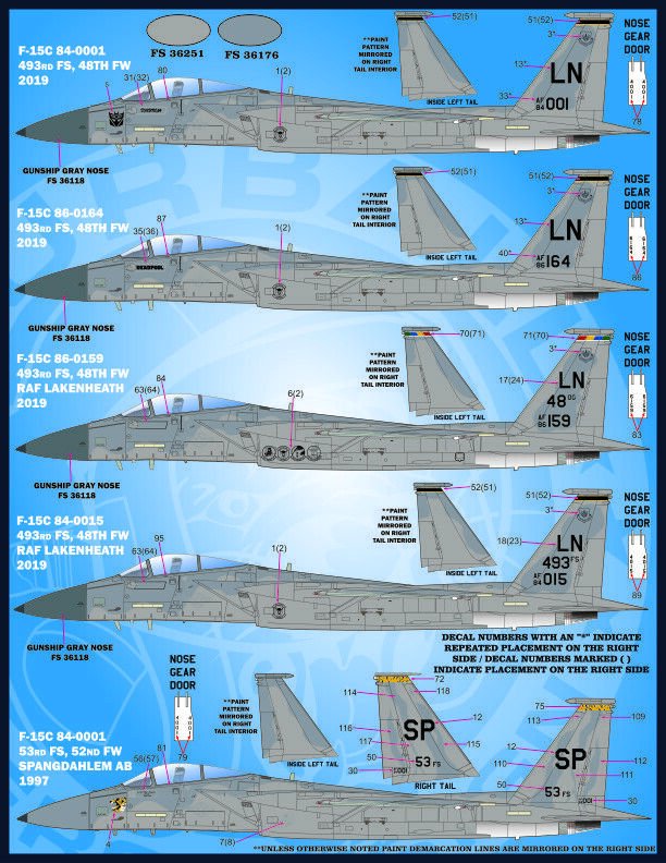 1/48 F-15A/C/D Eagle, USAFE MOD Eagles - Click Image to Close