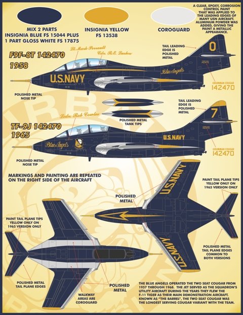 1/48 F9F-8 & TF-9J Blue Angel Cougars - Click Image to Close