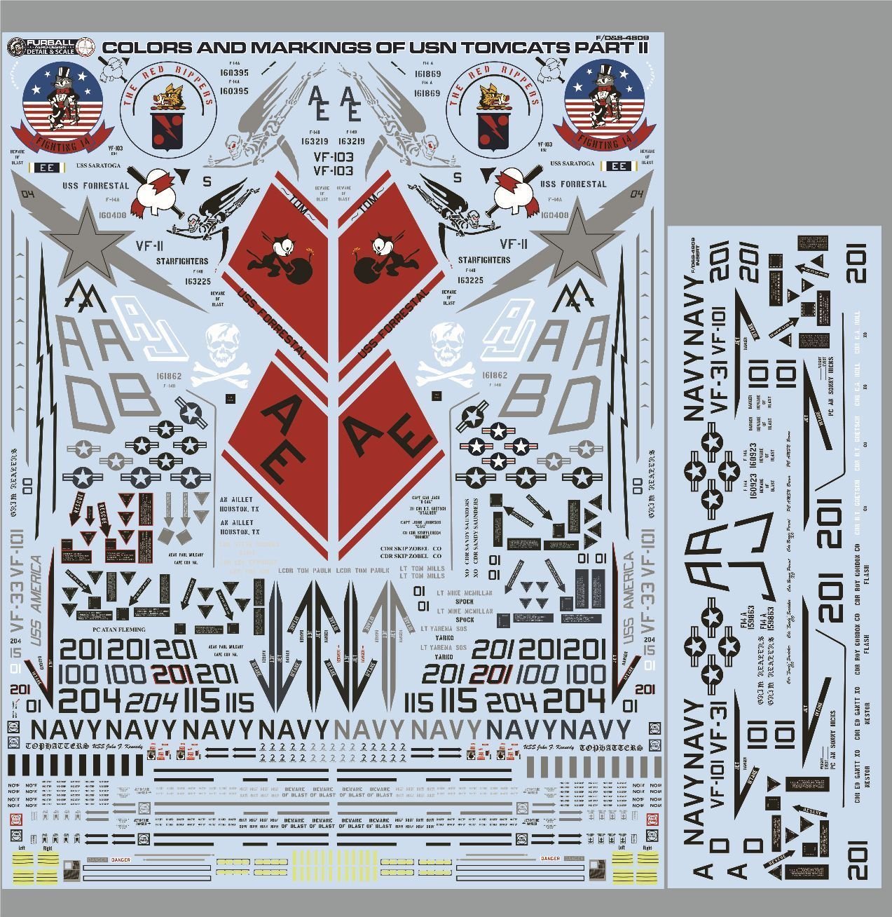 1/48 F-14A/B Tomcat, Colors & Markings Part.2 - Click Image to Close