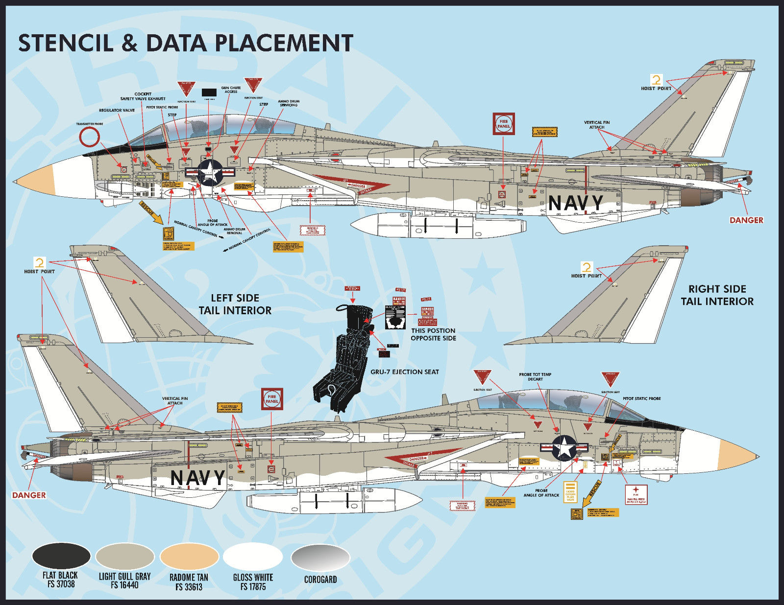 1/48 F-14A/B Tomcat, Colors & Markings Part.3 - Click Image to Close
