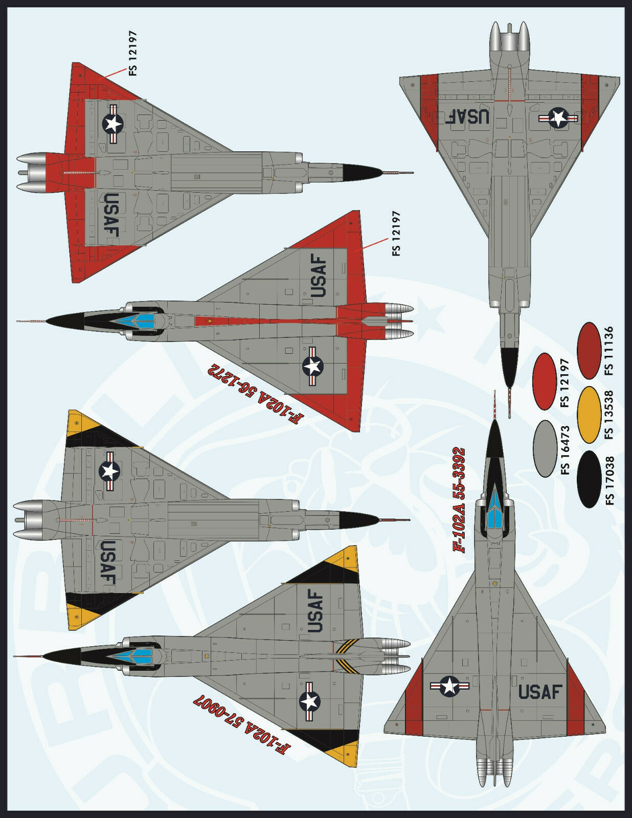 1/48 F-102A Delta Dagger, Colors & Markings of USAF - Click Image to Close