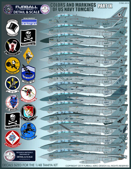 1/48 F-14A/B Tomcat, Colors & Markings Part.9 - Click Image to Close