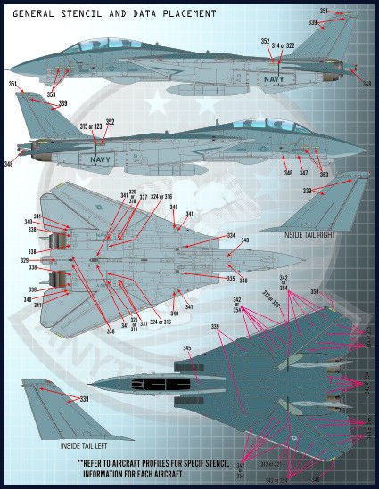 1/48 F-14A/B Tomcat, Colors & Markings Part.9 - Click Image to Close