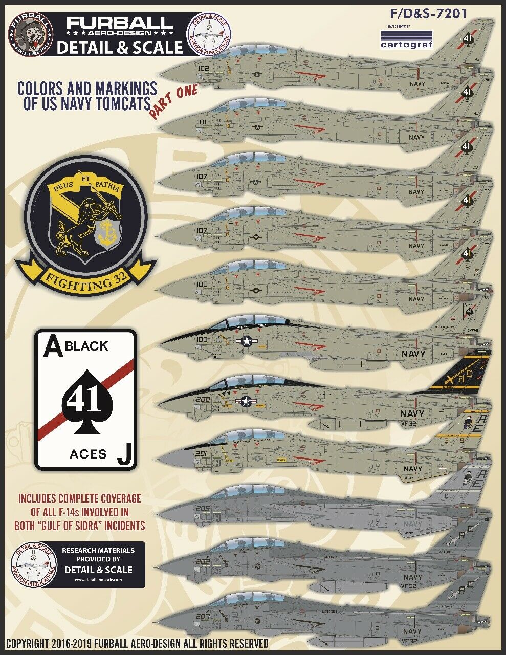 1/72 F-14A Tomcat, Colors & Markings Part.1 - Click Image to Close