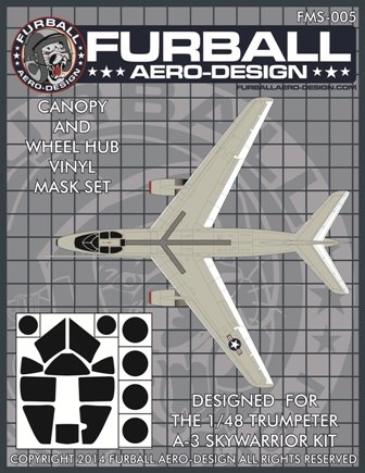 1/48 A-3 Skywarrior Vinyl Mask Set for Trumpeter - Click Image to Close