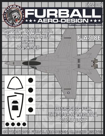 1/48 F/A-18E Super Hornet Vinyl Mask Set for Hasegawa - Click Image to Close