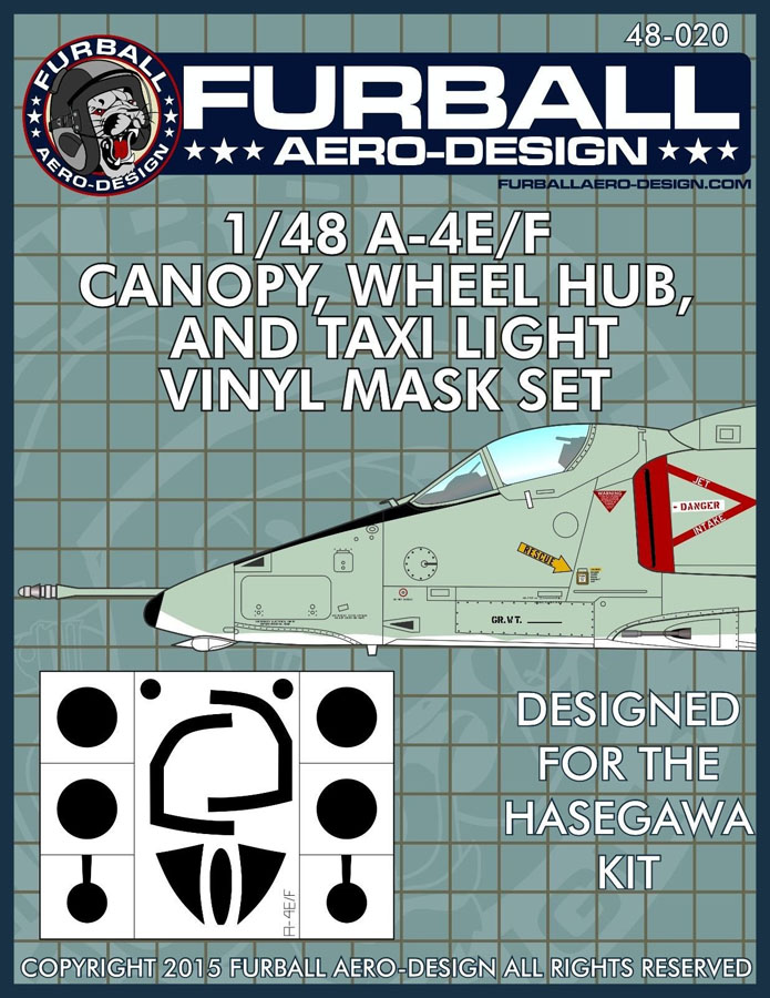 1/48 A-4E/F Skyhawk Vinyl Mask Set for Hasegawa - Click Image to Close