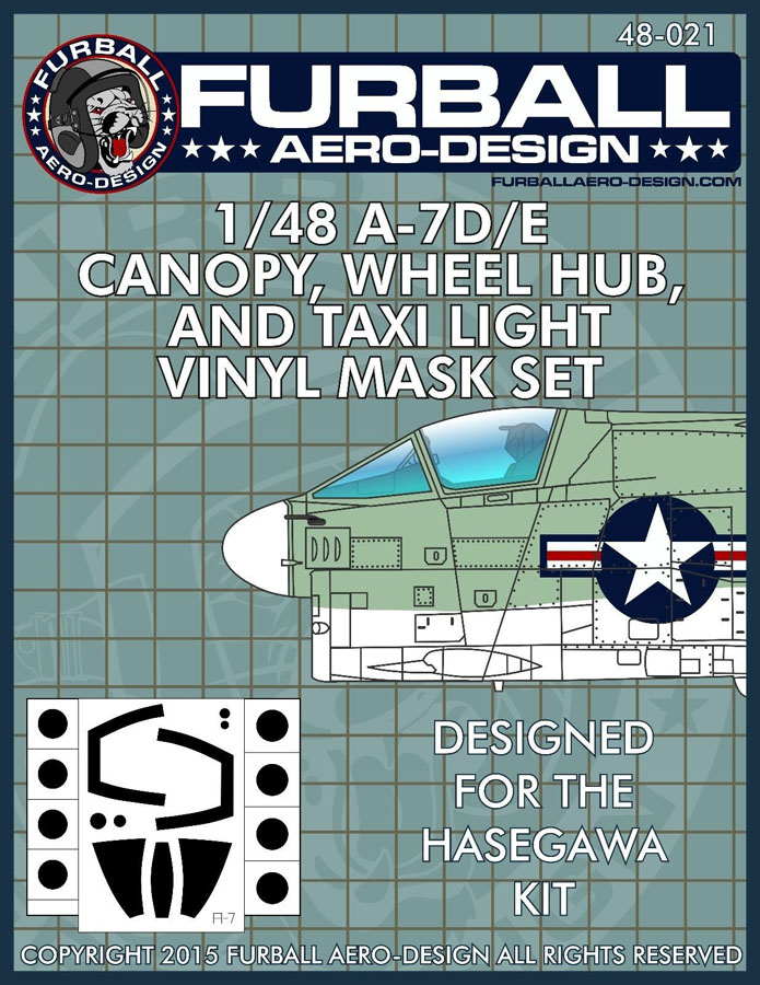 1/48 A-7D/E Corsair II Vinyl Mask Set for Hasegawa - Click Image to Close