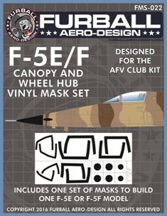 1/48 F-5E/F Tiger II Vinyl Mask Set for AFV Club - Click Image to Close