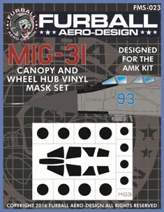 1/48 MIG-31 Vinyl Mask Set for AMK - Click Image to Close