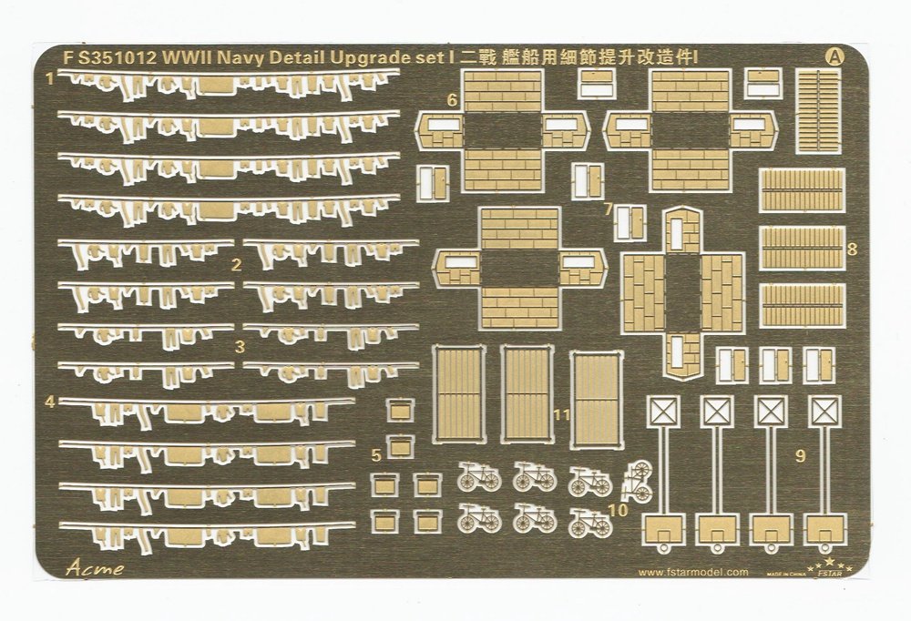 1/350 WWII Navy Detail Upgrade Set #1 - Click Image to Close