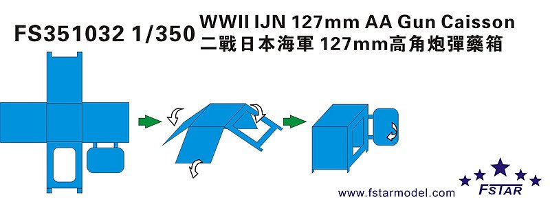 1/350 WWII IJN 127mm AA Gun Caisson - Click Image to Close