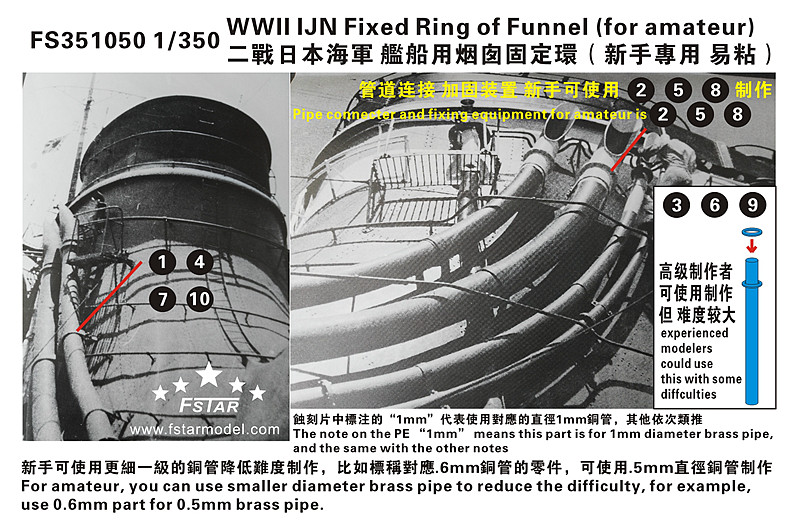 1/350 WWII IJN Fixed Ring of Funnel (for Amateur) - Click Image to Close