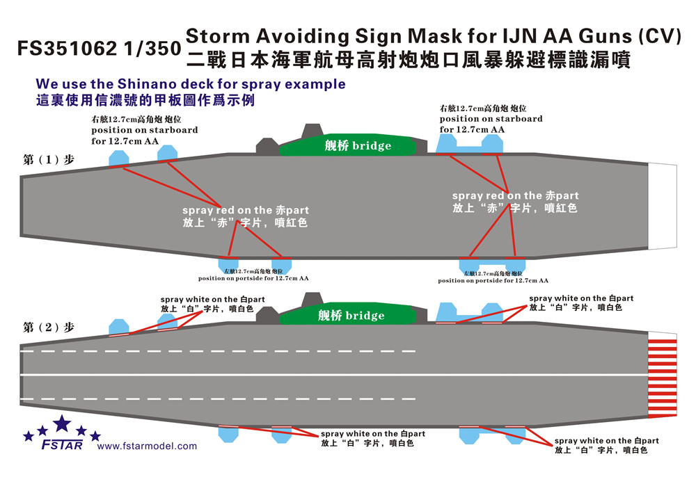 1/350 Storm Avoiding Sign Mask for IJN AA Guns (CV) - Click Image to Close