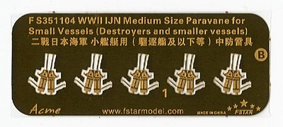 1/350 WWII IJN Medium Size Paravane for Small Vessels (8 Set) - Click Image to Close