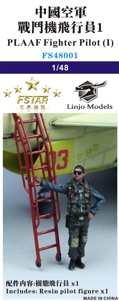 1/48 Chinese PLAAF Fighter Pilot #1 - Click Image to Close
