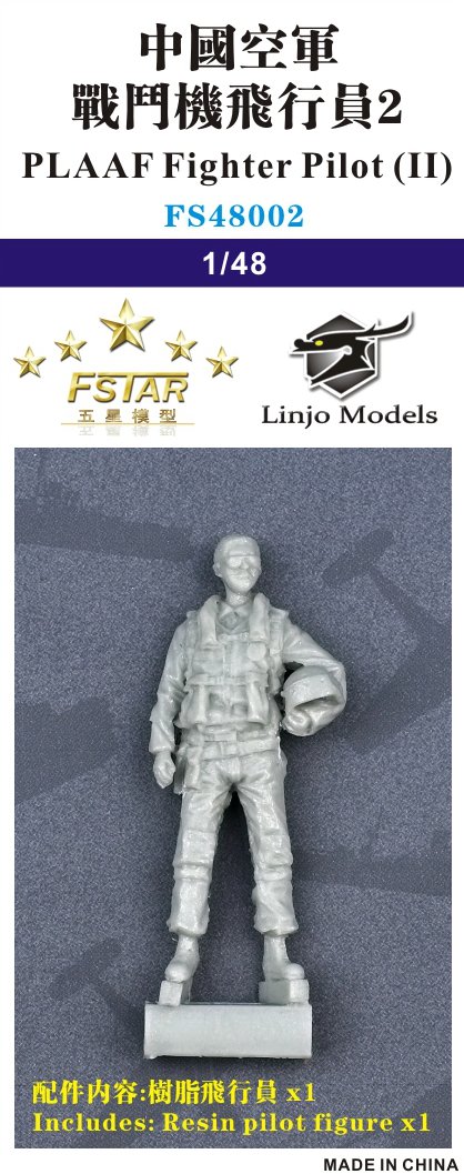 1/48 Chinese PLAAF Fighter Pilot #2 - Click Image to Close