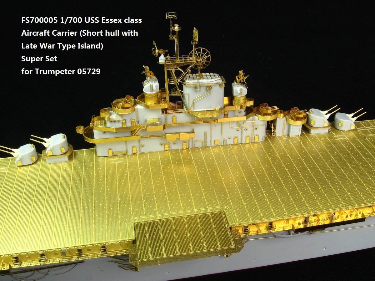1/700 USS Essex Class Aircraft Carrier Super Set for Trumpeter - Click Image to Close