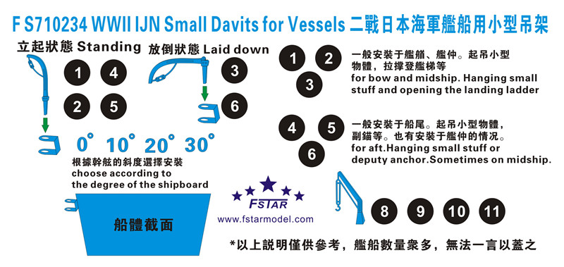 1/700 WWII IJN Small Davits for Vessels - Click Image to Close