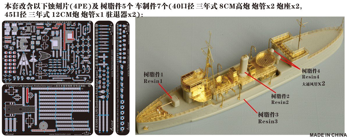 1/700 WWII IJN Gunboat Ataka Late Type Resin Kit - Click Image to Close