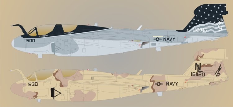 1/48 EA-6B Prowler "VAQ-140/133 Patriotic Prowler" - Click Image to Close