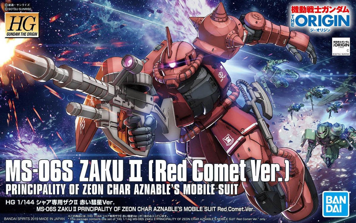 HG 1/144 MS-06S Zaku II, Red Comet Version - Click Image to Close