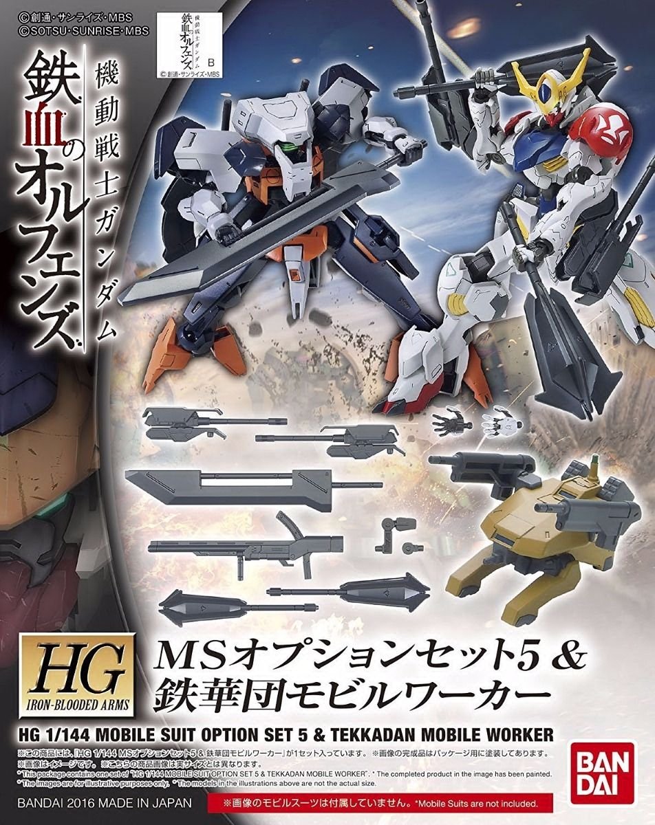 HG 1/144 MS Option Set.5 & Tekkadan Mobile Worker - Click Image to Close