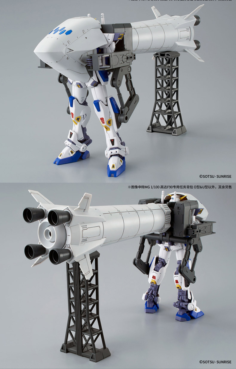 MG 1/100 Mission Pack O Type & U Type for Gundam F90 - Click Image to Close