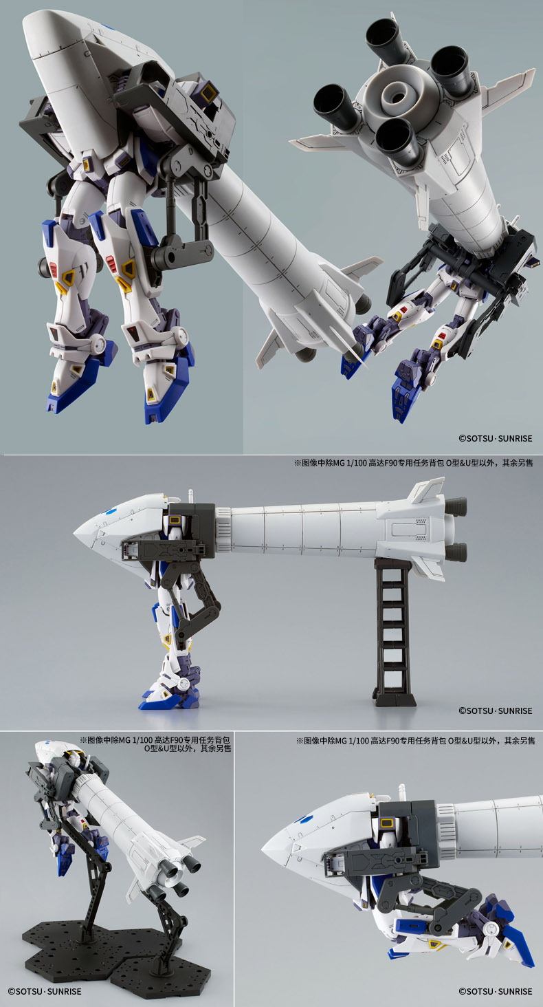 MG 1/100 Mission Pack O Type & U Type for Gundam F90 - Click Image to Close