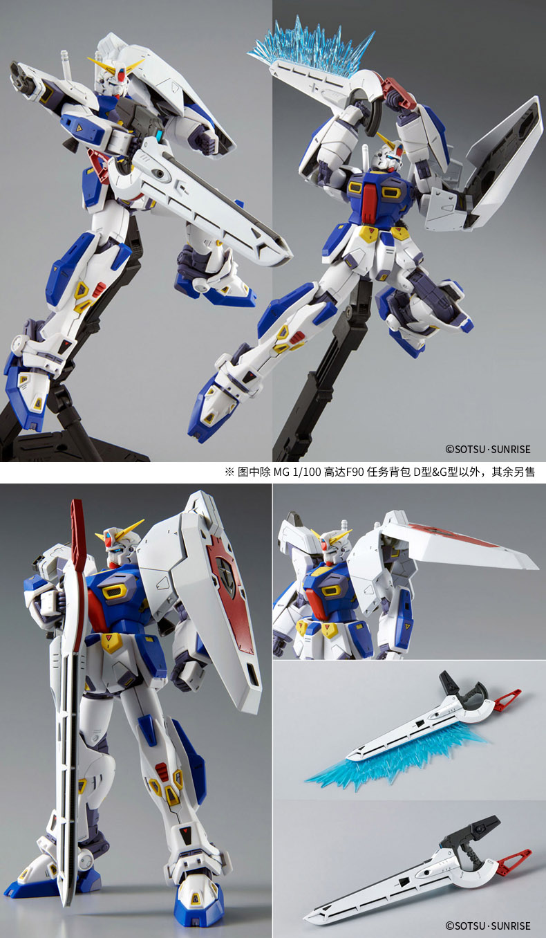 MG 1/100 Mission Pack D Type & G Type for Gundam F90 - Click Image to Close