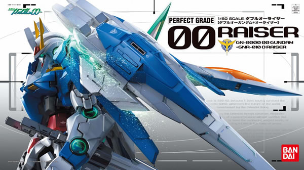 PG 1/60 GN-0000 00 Gundam + GNR-010 00 Raiser - Click Image to Close