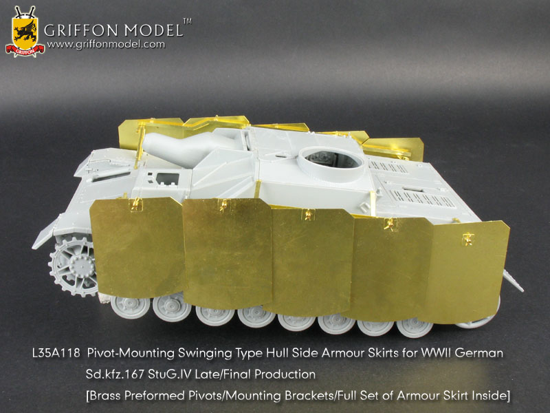 1/35 Pivot-Mounting Armour Skirts for StuG.IV Late/Final Product - Click Image to Close