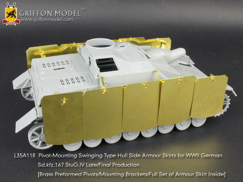 1/35 Pivot-Mounting Armour Skirts for StuG.IV Late/Final Product - Click Image to Close