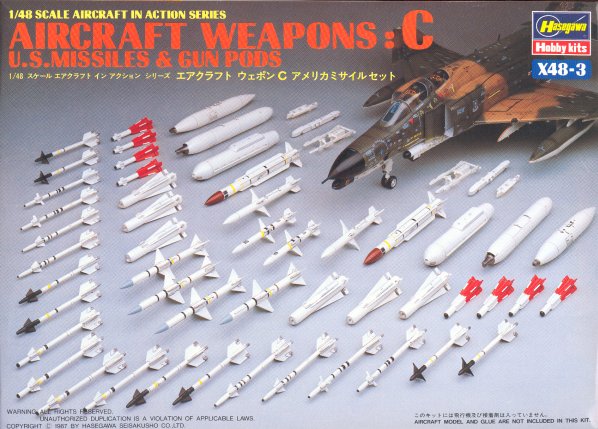 1/48 Aircraft Weapon C "US Missiles & Gun Pods" - Click Image to Close
