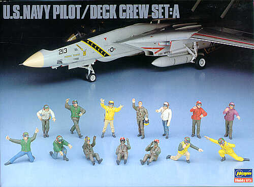 1/48 US Navy Pilot & Deck Crew Set A - Click Image to Close