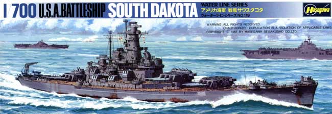 1/700 USS Battleship BB-57 South Dakota - Click Image to Close