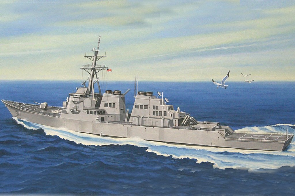 1/700 USS Arleigh Burke DDG-51, Arleigh Burke Class Destroyer - Click Image to Close