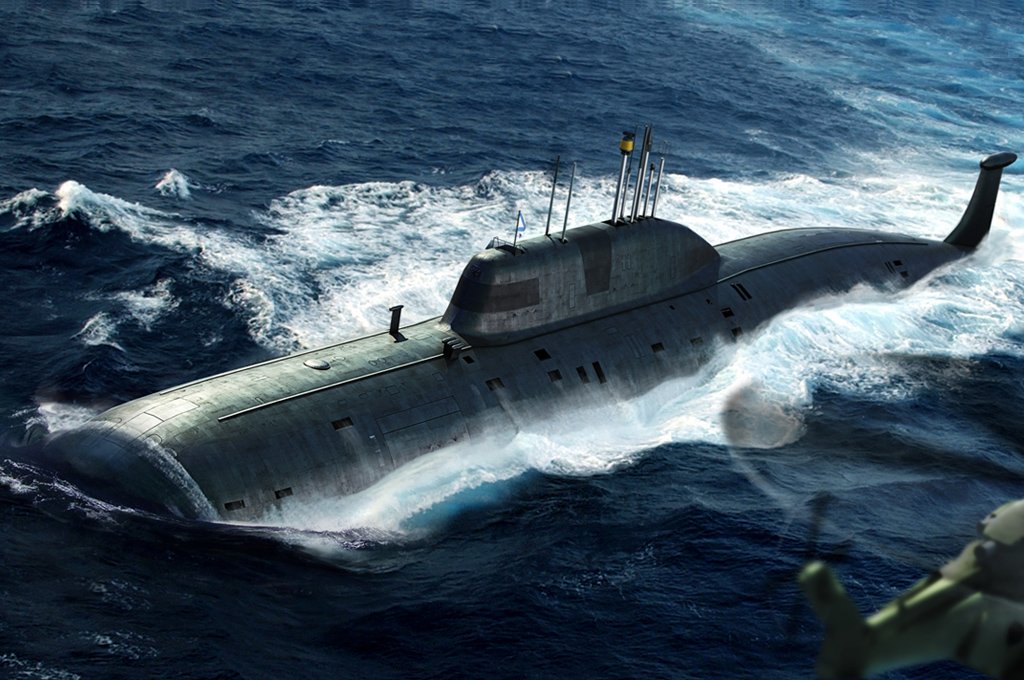 1/350 Russian Navy Akula Class Attack Submarine - Click Image to Close