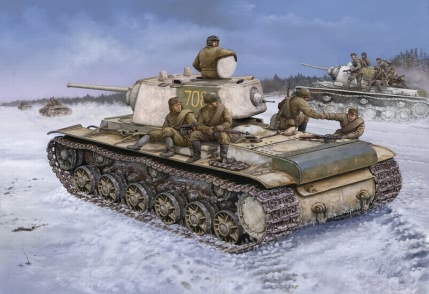 1/48 Russian KV-1 Model 1942 "Heavy Cast Turret" Tank - Click Image to Close