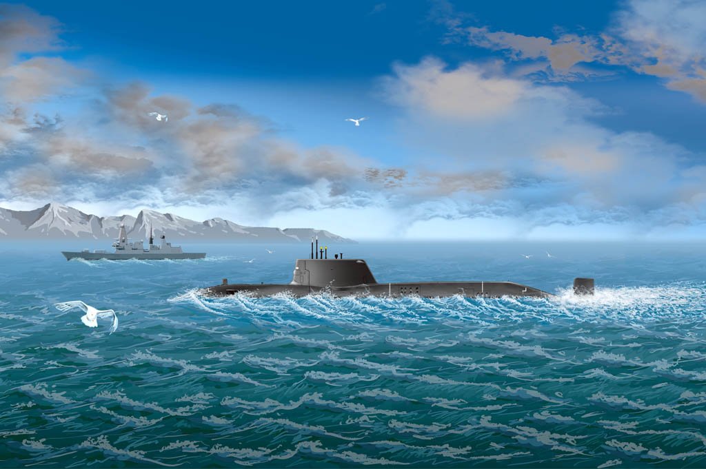 1/700 HMS Astute Class Attack Submarine - Click Image to Close