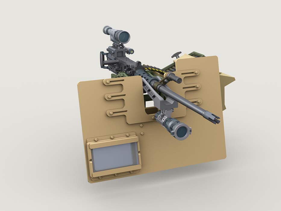 1/35 M2A1 QCB HMG on SAG Shield Mount (Window Version) - Click Image to Close